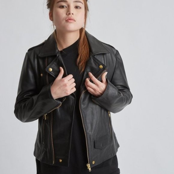 Oak NY Rebel Leather Jacket - Picture 1 of 16